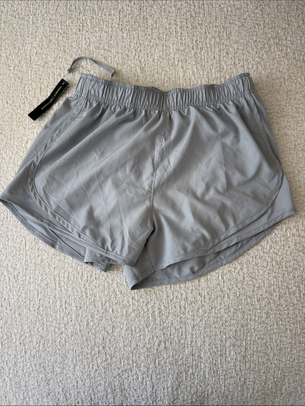 Nike Women's Dri-Fit Light Gray Athletic Shorts